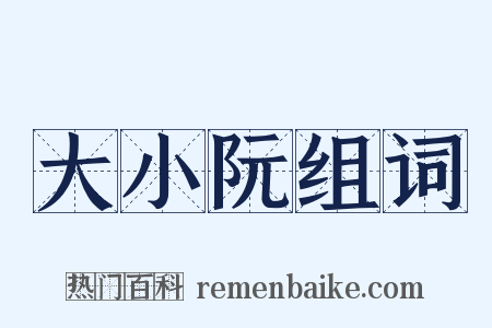 大小阮组词是什么意思的图片